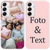 Yoedge Cover Personalizzata Custodia per Samsung Galaxy A35 5G 6,6 Personalizzato con Foto Testi Disegni Personalizza Custodia Immagine, Antiurto Rosa Personalizzabili Case per Samsung A35 5G