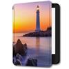 ALTCIRNMD Custodia per Kindle Oasis 2/3 2017/2019,leggera,sottile,antiurto,pieghevole,in pelle PU,per Amazon Kindle Oasis 2/3 2017/2019 (7 9/10a generazione),Faro Di Roccia