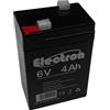 Electron Batteria al piombo 6V 4Ah ricaricabile ermetica connettore 4,8mm 4,5Ah 5Ah per lampade emergenza
