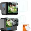 K&F CONCEPT 3 PCS Pellicole Protettive per GoPro Hero 9 10 11 12, Copertura Protettiva dello Schermo in Vetro Rigido Temperato Film, HD Chiaro
