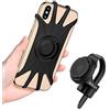 TELLUR Supporto Telefono Bicicletta Universale per Smartphone da 4-6,5 Pollici, Ruotabile a 360 Gradi, Nero