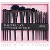 Jessup Pennelli Make Up Vegan 14pz Pennelli Trucco Nero Set Pennelli Trucco Polvere Fondazione Contorno Correttore Ombretto Piega Miscelare Eyeliner Confezione regalo T336-G