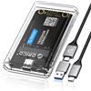 ORICO Adattatore SSD mSATA 5 Gbit/s, [Senza Attrezzi] Custodia da mSATA a USB 3.0 per 3050 SSD, con Cavo da USB, 2 TB Max-TC10