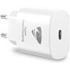 Yosou Caricatore USB C, Presa USB C 20W Ricarica Rapido Spina Type C Carica Adattatore Muro PD Alimentatore USB C per iPhone 17 16 15 14 13 12 Pro Max Plus Mini, USBC Caricabatterie per Samsung S23 S24 S22