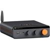 Fosi Audio BT20A MAX Amplificatore Audio Hifi, Amplificatori Stereo da 300Wx2 con tecnologia PFFB, LDAC Bluetooth 6.0, Doppia Alimentazione Indipendente, Telecomando, per Sistemi 2.1 e Audio Domestici