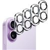 iVoler 4 Pezzi Pellicola Fotocamera per iPhone 16 / iPhone 16 plus/iPhone 17, [Copertura Completa] Anti Graffio Camera Vetro Temperato Protezione Lente Pellicola, Durezza 9H, Senza Bolle