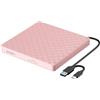 BENEWY Lettore Masterizzatore Unità Esterna USB 3.0&Type C Lettore CD/DVD -/+RW per PC Portatile,Laptop,Desktop,Macbook Air/Pro per Windows 11/10/8.1/7/XP/Vista/Linux/MacOS Pink