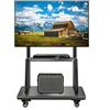 Hellsehen Supporto TV mobile, carrello TV rotabile su ruote regolabile in altezza, robusto supporto da pavimento per schermi piatti LCD LED OLED da 32 a 190,5 cm, lavagna interattiva mobile, capacità