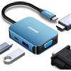 BENFEI HUB USB C 4in1, Multiporta Adattatore USB C con 4K HDMI / 1080P VGA / 5 Gbps USB 3.0 Porta dati/Tipo C 60W Power Delivery, per iPhone 15 Pro/Max MacBook Pro/Air 2023 iPad Pro iMac S23 XPS17