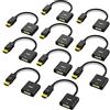 BENFEI Adattatore DisplayPort a DVI, 10 Confezioni da DP a DVI placcato in oro (maschio a femmina) compatibile per Lenovo, Dell, HP e altri marchi