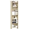 Hzuaneri Libreria, Libreria Scaffale a 7 Ripiani, per Soggiorno Studio Ufficio Camera da Letto, Stile Scandinavo, 24 x 48 x 197,4 cm, Colore Rovere BC01716X