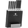 Klarstein Coltelli da Cucina Professionali 7 Pezzi, Set Coltelli da Cucina con Ceppo Coltelli in Legno, 7 Coltelli da Cucina in Acciaio Inossidabile
