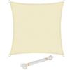 WOLTU Vela ombreggiante 4x6m in HDPE 180 g/m² Traspirante Tenda a Vela Parasole Rettangolare Protezione Solare Respirante Anti UV Giardino Esterni Beige
