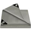 WOLTU Telone Occhiellato Idrorepellente 2x2 m, Telo di Copertura in PE 280 g/m² con Occhielli, Protezione Anti UV e Antipioggia per Barca, Auto, Piscina, Grigio