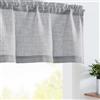 TOPICK Sheer - Tende per la Finestra in Voile, Trasparente, Corta, in Garza, per Cucina, Soggiorno, Piccola Finestra, Casa di Campagna, 1 Pezzo, 130 x 40 cm