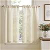 TOPICK Tendine per finestre in lino semitrasparenti, per soggiorno, casa di campagna, piccole finestre, 65 x 115 cm, colore naturale