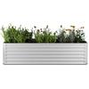 blumfeldt High Grow Straight - Aiuola Rialzata da 1.440L in Acciaio Galvalume Resistente, Fioriera per Fiori, Erbe & Ortaggi, Design Rettangolare con Fondo Aperto & Montaggio Facile