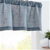 TOPICK Sheer - Set di 2 tende trasparenti in voile, in garza, tenda corta, per cucina, soggiorno, casa di campagna, 2 pezzi, 130 x 40 cm