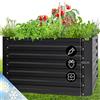 Blumfeldt Fioriera da Esterno, Orto Verticale Rialzato per Balcone e Giardino, Mini Orto Rialzato per Piantine, Giardino Verticale Impermeabile 600L, 100 x 60 x 100cm (Beige)