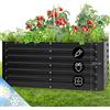 Blumfeldt Fioriera da Esterno, Orto Verticale Rialzato per Balcone e Giardino, Mini Orto per Piantine, Giardino Verticale, Impermeabile 432L, 120 x 60 x 60cm (Argento)