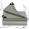 WOLTU Telone Idrorepellente per Esterno 4x4 m Telo Occhiellato Rinforzato in PE 140g/m² Copertura per Piscina Auto, Mobili da Giardino, Antipioggia e Antivento, Grigio