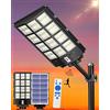 Gefolly SL-6800W Lampione Solare LED Esterno, 600000LM Faro Stradale con Pannello Solari con Sensore di Movimento, 6500K IP67 Impermeabile Faretti LED Esterno Solare per Giardino