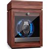 Klarstein Porta Orologi Uomo, Box Carica Batterie per Orologi Automatici, Scatola Orologi, Scatola Porta Orologi con Mantenitore di Carica, Scatola del Tempo per Orologi 4 TDP, 3 Modalità di Rotazione