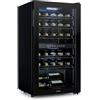 KLARSTEIN Cantinetta Vino Design, Cantinetta Vino Refrigerata a Zona Doppia per Vino Rosso, Bianco e Birra, Controlli Touch, Frigo Vino Cantinetta per Esterno/Interno, 5-22°C, 80L, 29 Bottiglie