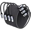 BENFEI Cavo USB C USB C 60W [4Pezzi 2x1M+2x2M], Cavo USB Type-C Ricarica Rapida, New Nylon Cavo Tipo C Caricabatterie Cellulare per iPhone 15/15 Pro/15 Plus/15 Pro Max iPad Mini MacBook Galaxy S23
