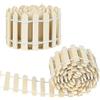 Aolso 2 Pezzi Recinzioni in Legno,Recinzione da Giardino per Casa Delle Bambole,Accessori Casa delle Bambole in Miniatura,Recinzione Decorativa a Micro Paesaggio,Regalo Giocattolo per Bambini-Legno