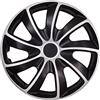 NRM Quad Bicolor Silver Black Set da 4 Pezzi 17 '' Nero-Argento Universali Resistenti