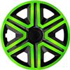 NRM Action - Set di 4 copricerchi universali per auto, 16 pollici, colore: verde/nero