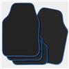 WOLTU Tappetini Universali per Auto Set Completo di Tappeto in Moquette Antiscivolo Cucitura blu