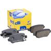 metelligroup 22-0542-0 Pastiglie Freno Anteriori E Posteriori, Made in Italy, Pezzo di Ricambio per Auto/Automobile, Kit da 4 Pezzi, Certificate ECE R90, Prive di Rame