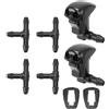 Partuto Kit Ugelli Lavavetro Per Toyota RAV4 00-04 6 Pz | Colore Nero Materiale Plastica OE 8538112050 Include 2 Pz Guarnizioni E 4 Pz Connettore A T Sostituisce Ugelli Rotti