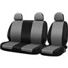 WOLTU Coprisedili Anteriori Universali per Auto Seat Cover Protezione per Sedile della Macchina Poliestere Grigio/Nero