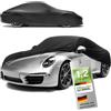 WALSER Premium Telo Copriauto da Interno Stretch Plus - Elasticizzato e Antipolvere, Morbido per Uso Interno, Copertura Protettiva per Auto, Misura 2, Nero