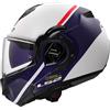 LS2, Casco Moto Modulare ADVANT SWIPE Gloss White Blue, S