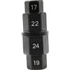 FVDPWYE Adattatore Esagonale per Perno Ruota in Acciaio Al Carbonio, Facile Da Montare per Assi Ruota Anteriori Da (17 Mm, 19 Mm, 22 Mm, 24 Mm), Nero