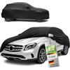 WALSER Premium Telo Copriauto da Interno Stretch Plus - Elasticizzato e Antipolvere, Morbido per Uso Interno, Copertura Protettiva per SUV/Van, Misura 8, Nero