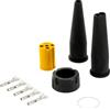 Aspöck Connettore Baionetta 5-Pin Aspöck Giallo Sinistro per Fanali Posteriori Rimorchio 12V Kit Completo con Guarnizione e Pin Cablaggio Elettrico Carrello Appendice