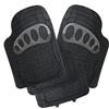 WOLTU Tappetini Auto Universali Tagliabile Tappeto Antiscivolo Moquette Gomma Nero+Argenteo Set 4 Pezzi