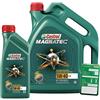 Castrol 1 L + 5 L = 6 litro Castrol Magnatec 5W-40 C3 olio motore incl. Castrol etichetta cambio olio; specifico: API SN/CF; ACEA C3; MB 229.31; VW 502 00/505 00; BMW Longlife-04; Renault RN0700/0710; dexos2®