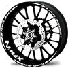 YHGGDN Kit Adesivi Cerchi Adesivi Per Cerchi Moto Riflettenti Per YAMAHA NMAX125 NMAX155 N-MAX NMAX 125 155, Per Impermeabili Set di Strisce cerchione Moto(Bianco)