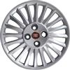 Rixto Kit di 4 copricerchi adattabili - per FIAT GRANDE PUNTO modello 2005 (LOGO ROSSO) - diametro 15 - non originali