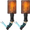 LIUCHUCHU Frecce Moto 2/4 Pcs Moto Freno Posteriore Indicatori di Direzione Indicatori di Luci Fit Uso for Yamaha XT350 XT600 XT550 XT250 FZ750 1985-2000 lampade Ambra Frecce Led Moto(2PCS)