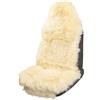 Walser coprisedile in pelle d'agnello premium Marla, coprisedile per auto in 100% pelle d'agnello con altezza lana di 5 cm, protezione in pelle d'agnello, copertura protettiva in pelliccia beige