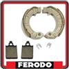 GSC RICAMBI SRL KIT PASTIGLIE PASTICCHE FRENO ANTERIORI + GANASCE FRENO POSTERIORI FERODO COMPATIBILI PER PIAGGIO VESPA PX 125-150 - 200 SOLO MODELLI CON FRENO A DISCO.
