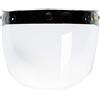 Prasku Retro Open Moto Caschi per Antivento Visiera con Visiera Design a 3 Bottoni, Classic, Chiaro