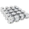 Easy Link Tappi Dado Ruota, 20 x 33 mm Copricerchi cromati in plastica SW33 Corti, per Camion, rimorchi